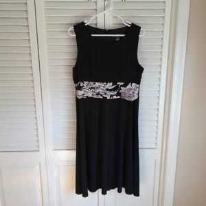 Jessica Howard LBD with Patterned Waistband